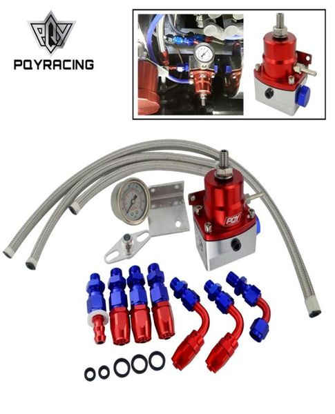 Regulador de presión de combustible ajustable Universal PQY, calibre de 160psi, extremo de ajuste de 6 SIN pegatina con logotipo PQY PQY7843R6848189