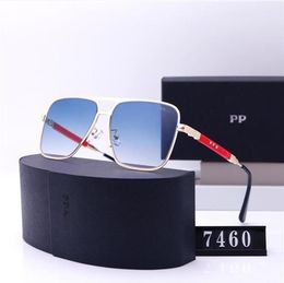 Gafas de sol de diseñador de pra y da para mujeres gafas de sol para hombres gafas moda marco grande cuadrado gafas de gran tamaño loguat luz solar lectura de puente Reconocimiento ordenado