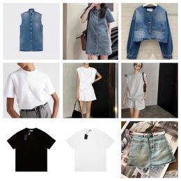 Ensembles de robe de créateur robe de mode T-shirts jupes pour femmes noir gris été vêtements d'extérieur cadeaux