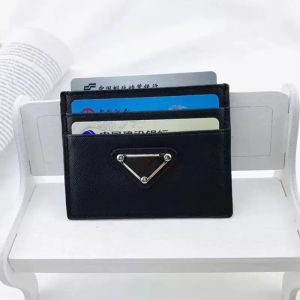 PRA Designer Card Pack Dames en Heren Re-Edition Multicolor Triangle Card Holder portemonnees Wallets Luxurys Vintage Leather Groothandel houders munten Key zakjes