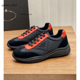 pra Man Célèbres Marques Flexibles Americas Cup Runner Tissu Chaussures De Sport En Relief e Baskets Chaussure En Caoutchouc Hommes En Cuir Verni Semelle Technique QUTA QDCO