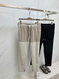 Pra Milano Pantalon décontracté triangle Logo Sweatpants en coton Designers Mens Womens Luxury Brand Designer Pants Renylon Label