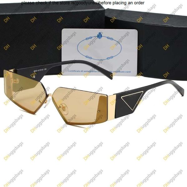 Lunettes de soleil PRA Designer Lunettes de soleil pour hommes Lunettes de soleil Lunettes de soleil Fashion Black Transparent Classic Mirror Goggles Triangular Classic Retro Luxury Sunglas