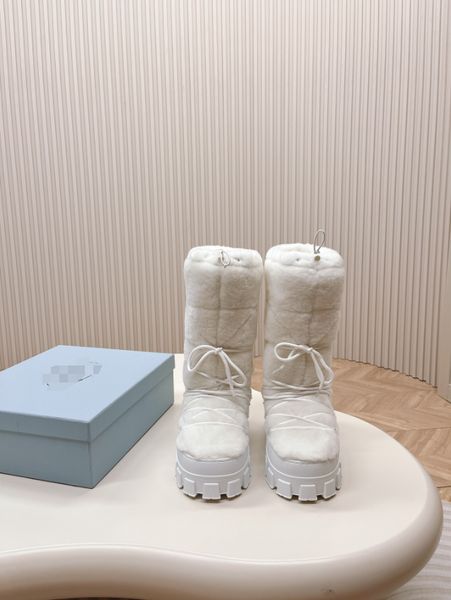 PRAD2023Moon bottes blanches bottes spatiales bottes de ski bottes de neige femme bottes de neige laides et mignonnes botte fille cadeau de Noël bottes blanches simbakids taille35-41
