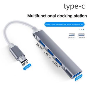 Station d'accueil pratique Hub USB universel haute vitesse 4 en 1 Extension USB3.0 Type-C 3.0 Développer l'équipement