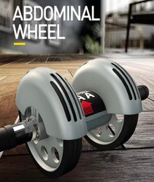 Ergonomie pratique, roue abdominale, rouleau AB avec conception à double roue, équipement de fitness sans bruit avec tapis de genou9143886