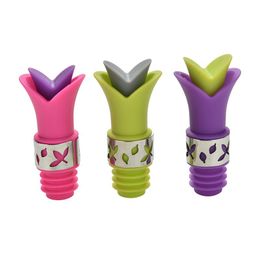 Praktische Lelie Wijnfles Stoppers Siliconen Goedgekeurde Food Grade Duurzame Wijn Pourer Bar Gereedschap Lily Wine Bottle Stoppers