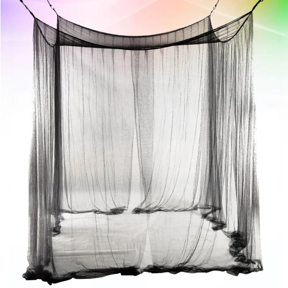 Mosquito Net pratique Utilité auvent utile de lit durable grand carré de linge de lit de rideau de chambre à coucher pour la maison
