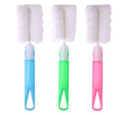 Brosses de nettoyage de tasse d'éponge pratiques avec poignée en plastique barre de maison brosse de nettoyage de tasse brosse d'éponge d'épurateur de bouteille pour le café de thé 8624820