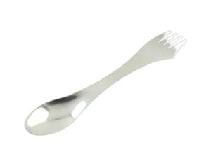 Praktisch Roestvrij Gadget Spork Lepel Vork Bestek Gebruiksvoorwerp 3 in 1 Combo voor Picknick Ontbijt Lunch Outdoor Camping5038416