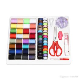 Praktische reizen naaiende kit met schaarlint maatregel vimble naaiende draadnaald met doos voor DIY-kleding naaien ML011