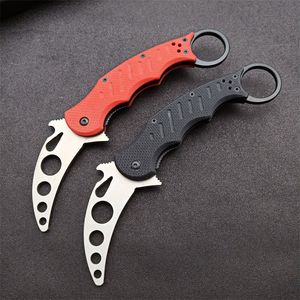 Pratique Griffe couteau 420C Satin Lame G10 Poignée Entraîneur Karambit EDC En Plein Air Sport Outils Cadeau Couteaux