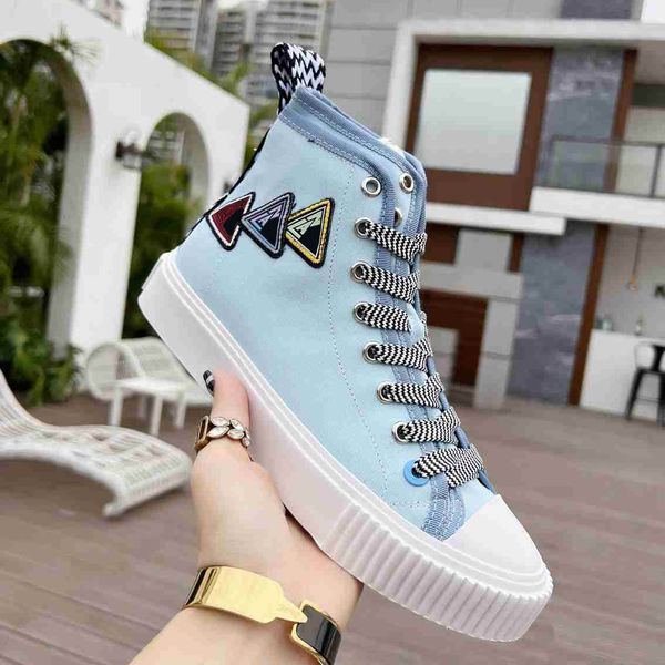 Prad 2022 Top Designer En Cuir Glen Casual Chaussure Haute Qualité Dames Chaussures En Cuir Toile Ladie Baskets À Lacets Confort Sneaker Tous Les Jours 5Q49