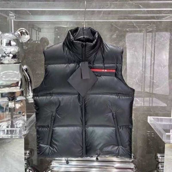 Prad Men's Down Parkas Designer Mens Jacket Pra Designer Vest Winter Warm Nylon Chaquetas sin mangas impermeables Hombres Mujeres Casual Zipper Cardiganlcua