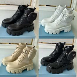 Prad New Designer Men Women Boots Boots Monolith Shiny D￩tachement d￩tachable Pouche de combat Nylon Froison en plein air