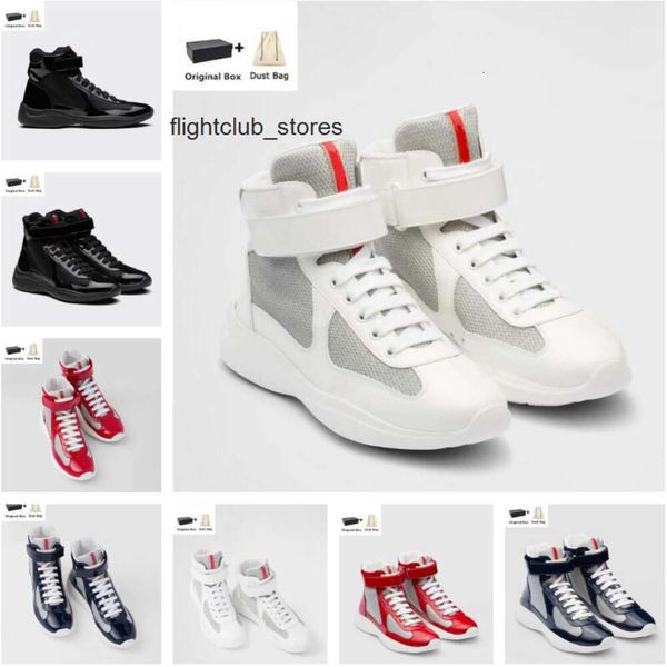 Praddalies pada prd Caucho Hombres Runner Tela Zapatillas de deporte Americas Cup prd Sport High-top Light Famoso Suela Entrenador Marca Charol Zapatillas Hombre Zapatos FHVO