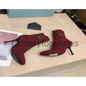 Praddas Pada Prax Prd Mujer tejido High Sexy Heel Booties Fashion Lady High Heels Calcetines Boot de alta calidad