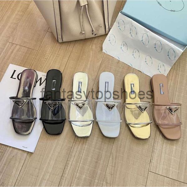 Praddas pada prax prd pvc pantoufères sandales gelée de chaussures de chaussures de plage tongs flip flip clairement string triangle de boucle de boucle de boucle