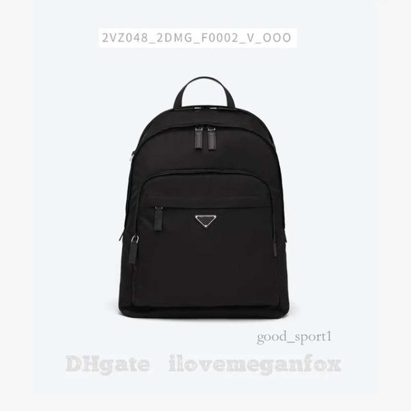 Bolsas de diseñador de bolsas Prades Fashion Luxury Fashion Nylon y cuero Bolsas de moda de mochila Estilo negro 647 596