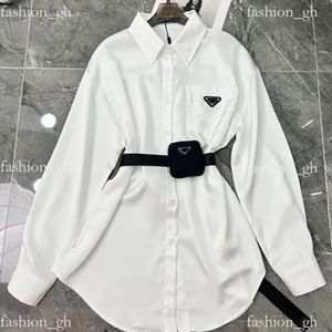 Prades Dress Sash Blouse for Womens Designers Triangle Letter Shirts Tops Quality Mariffon's Blouses Matef