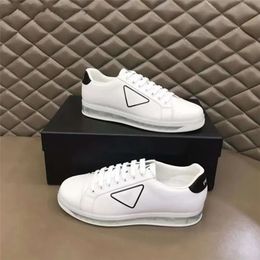 Prades Polarius Schoenen Vrijetijdsschoenen Senior Mode Heren Hardloopsneaker Italië Originelen Lage Top Wit Kalfsleer Onyx Hars Heldere Bodems Designer Casuals