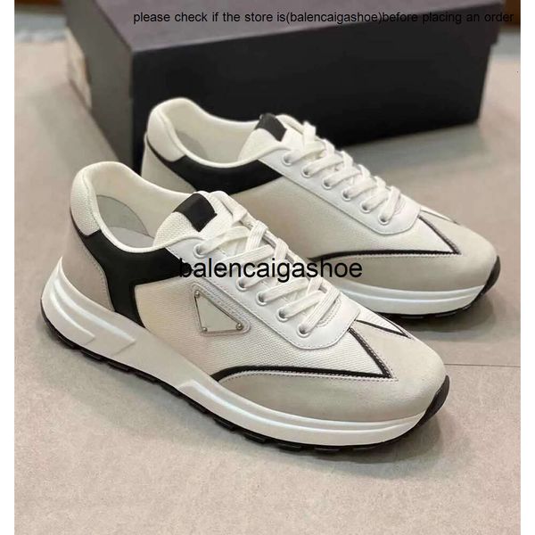 Prades Chaussures Marque Pradshoes Sneakers célèbres Prax 01 Chaussures plate-forme en cuir en cuir en cuir Sole Men Low Top Top Party Robe Skateboard Walking EU38-46