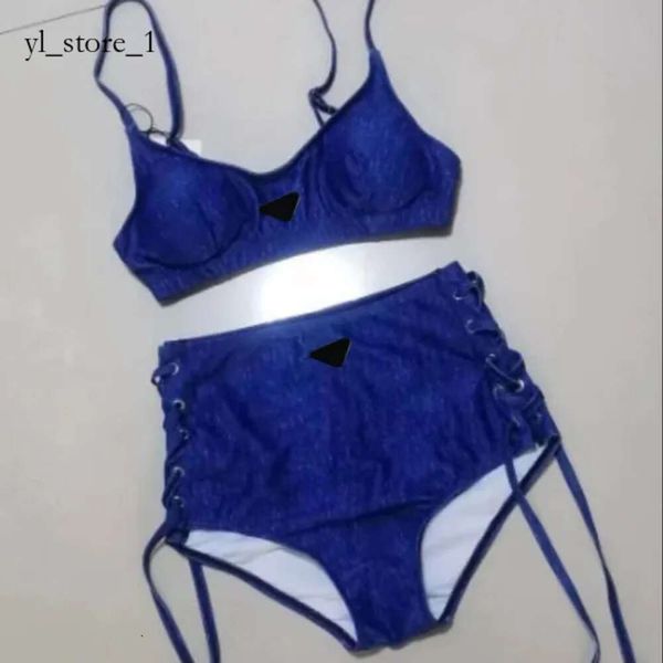 Prasda Mujer Traje de baño Denim Desiger Bikini Traje de baño Playa Tankinis Conjuntos de ropa interior Traje para dama Trajes de baño delgados Trajes de baño Conjunto de dos piezas 6043