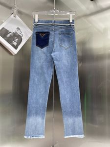 Prat Early Automn Jeans Lettres à taille haute montre des bretelles minces, une mode simple, un tempérament et tout