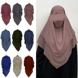 Gebedskleding Kaftan Muslim Abaya Eid Ramadan vrouwen Burqa Khimar Volledige dekking overhead HaJab Lange sjaal Islam Amira Clothing 240403