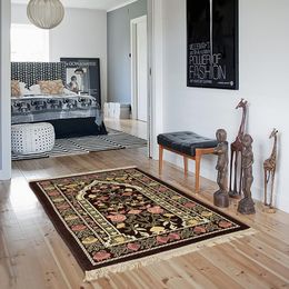 Alfombras de oración musulmana suave con borla portátil de estilo oriental turco alfombras de oración alfombra de oración para adultos