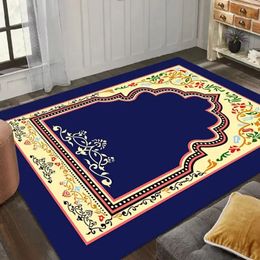 Alfombra de oración arrodillado alfombra de oración Medio Oriente Tallado Manta Tallada Oración Arábigo Machal de oración Rug 240418