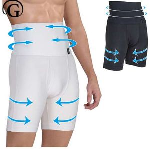 PRAYGER minceur cuisse corps Shaper hommes taille haute gros ventre contrôle culotte minceur jambes coton Boxer ascenseur bout à bout sous-vêtements