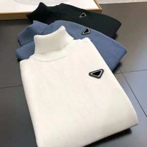PRD Triangle Badge Turtleneck Mens Womens Designer Sweater Pullover for Men Cashmere Palards Color Colon Coton Sweater Gaoqisheng123