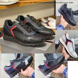 PRDAA schoenen mannen schoenen Casual 23S Runner Sneaker Luxe ontwerper Cowskin Echt lederen mesh Walking Sports Traienrs 38-46box Super Man Shoe