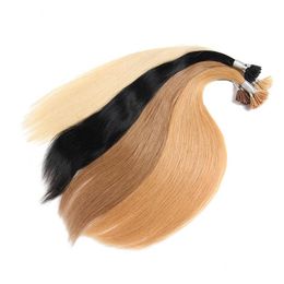Pre-Bonded Hair Extensions 1Gr St 200G Lot Remy Braziliaanse menselijke haren Itip Fl Set Prebonded Pure Kleur 1 99J Rood 613 Natuurlijk voor Optio Dho8T