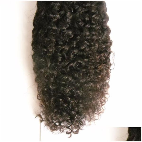 Extensiones de cabello pre-adheridas Afro Kinky Human Nail I Tip 100Gstrands Pre adheridos en cápsulas de queratina Color natural 1Gstrand5680106 Drop Del Otf5N