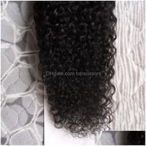 Extensions de cheveux pré-collés Couleur naturelle Afro Kinky Curly 100G Fusion pré-collée humaine I Tip Stick Kératine Double DN Remy Extension172 Dhtez