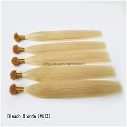 Pre-Bonded Hair Extensions U Tip Pre Bond Extension Keratine Fusion Menselijk Dubbel Dn Zijde Recht Braziliaanse Remy Nano Ring 100 Drop Del Dhzs5