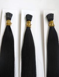 Extensiones de cabello humano con punta de queratina preadherida, 50 hebras, paquete de 1 g, 20 quot, negro, marrón, rubio, 9755594