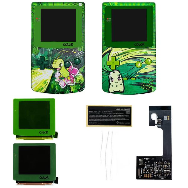 Kits d'écran LCD IPS V3 pré-laminés avec coquille de logement personnalisée pour GBC Highlight Backit LCD avec variété d'effets d'affichage