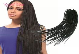 pre loop 22quot Trenzas de croché Extensiones de cabello trenzado Kanekalon Ombre Trenzas de ganchillo Trenzas de caja Extensiones de cabello senegalés Tw7476106