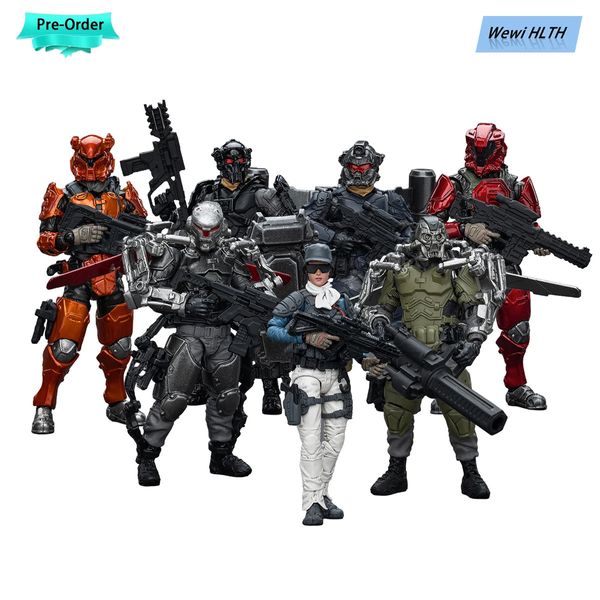 Précommande Joytoy 1/18 Figure d'action Pack de promotion du constructeur de l'armée Figure25-31 Soldats Figuremilit Anime Model 240506