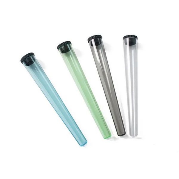 Imballaggio per tubi pre roll Tubi per fumatori in plastica 110mm preroll doob coni porta giunti con coperchio Contenitore per sigarette Contenitore per pillole all'ingrosso