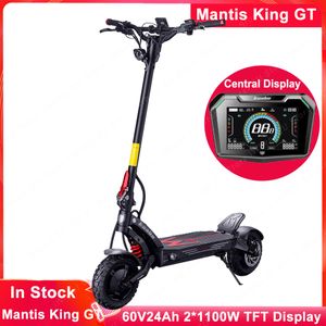 Original nuevo Kaabo Mantis King GT 60V 24Ah pantalla TFT NFC carga USB 2*1100W Motor 70 km/h freno hidráulico completo IPX5 impermeable