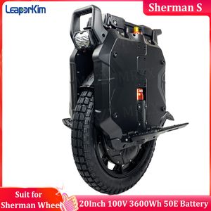 En existencia LeaperKim Sherman S Batería 100.8V 3600Wh Motor 3500W Pico 7000W 20 pulgadas Monociclo de suspensión ajustable