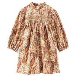 Pre-Sale 20 september Meisjes Smocked Dress Liberty Multicolored For Fall Lange Mouwen 211231