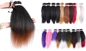 Extensions de cheveux tressés pré-étirés 90gpcs Ombre Easy Jumbo Braids Hair 26quot Synthétique Crochet Tresses Cheveux Noir Brun Pin3125860