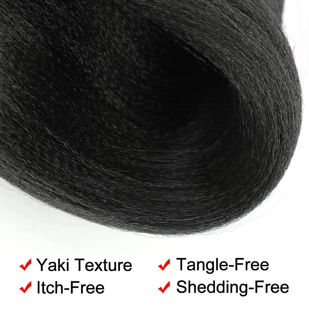 Tressage pré-étiré Extensions de cheveux pour les tresses afro Boundles synthétiques noirs yaki coiffes tresses simples en gros rose