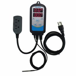 Pre-Wired Digital Dual Stage Temperature Controller Outlet Thermostats met Timer voor Brewing Seed Germination Controllers Snelle verzending