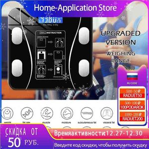 Nauwkeurige Bluetooth Body Fat Smart Elektronische Schaal BMI Body Samenstelling Bluetooth Analyzer Badkamer Fitness Home Weighing Tool H1229